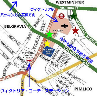 ヴィクトリア駅周辺地図